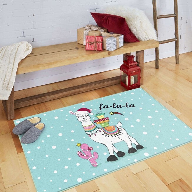 Fa La La Llama Multi Kitchen Rug, , alternate image number 6