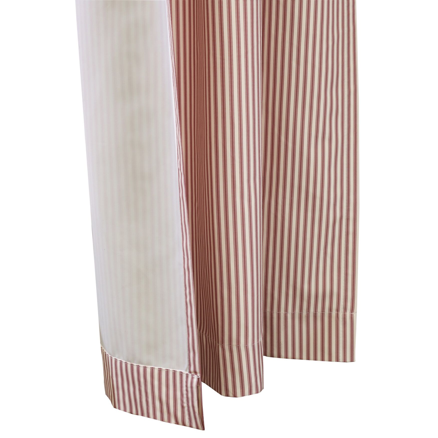 Ticking Stripe Room Darkening Pole Top Curtain Panel Pair, , alternate image number 4