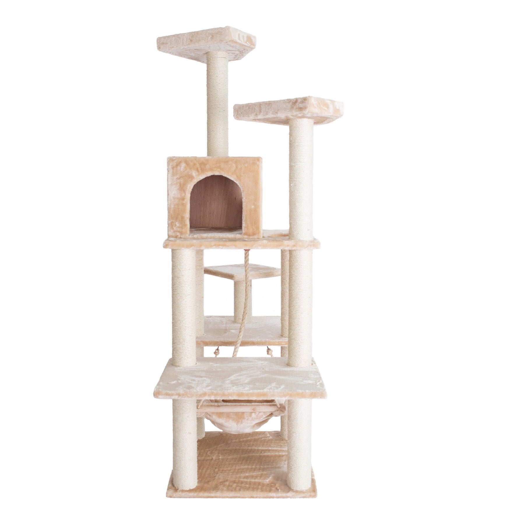 Real Wood 72 inches Condo Sratching Post Cat Tree, , alternate image number 3