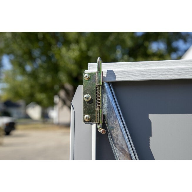 Yardsaver 4 x 7 ft. Steel Storage Shed Pent Roof Eggshell, , alternate image number null