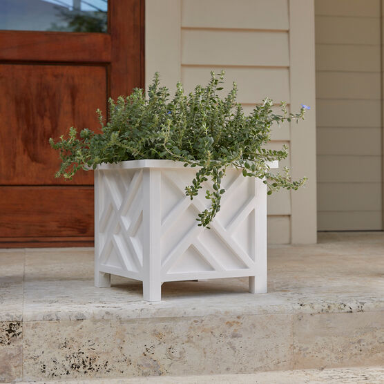 Chippendale Planter, WHITE, hi-res image number null