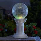 Color-Changing Crackle Glass Ball on Column, CLEAR STONE, hi-res image number 0