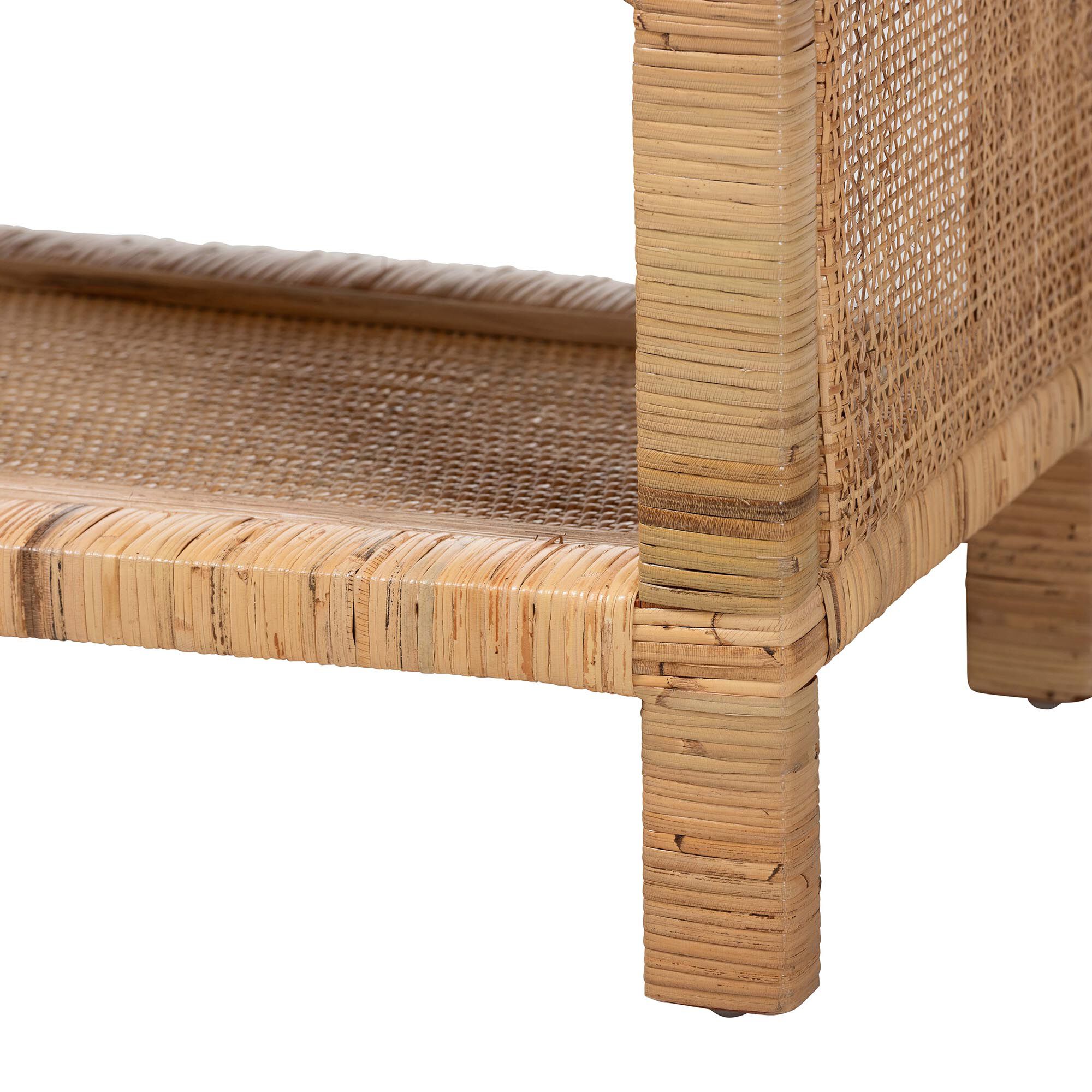 Abelia Natural Rattan 4-Tier Display Shelf, NATURAL, alternate image number 4
