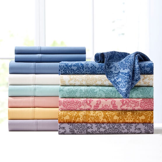 Printed Damask 1000-TC 6-PC. Sheet Set, , alternate image number null