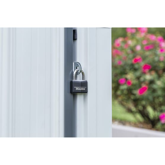 Shed-in-a-Box Steel Storage Shed 6 x 4 ft. Galvanized Charcoal/Cream, , alternate image number null