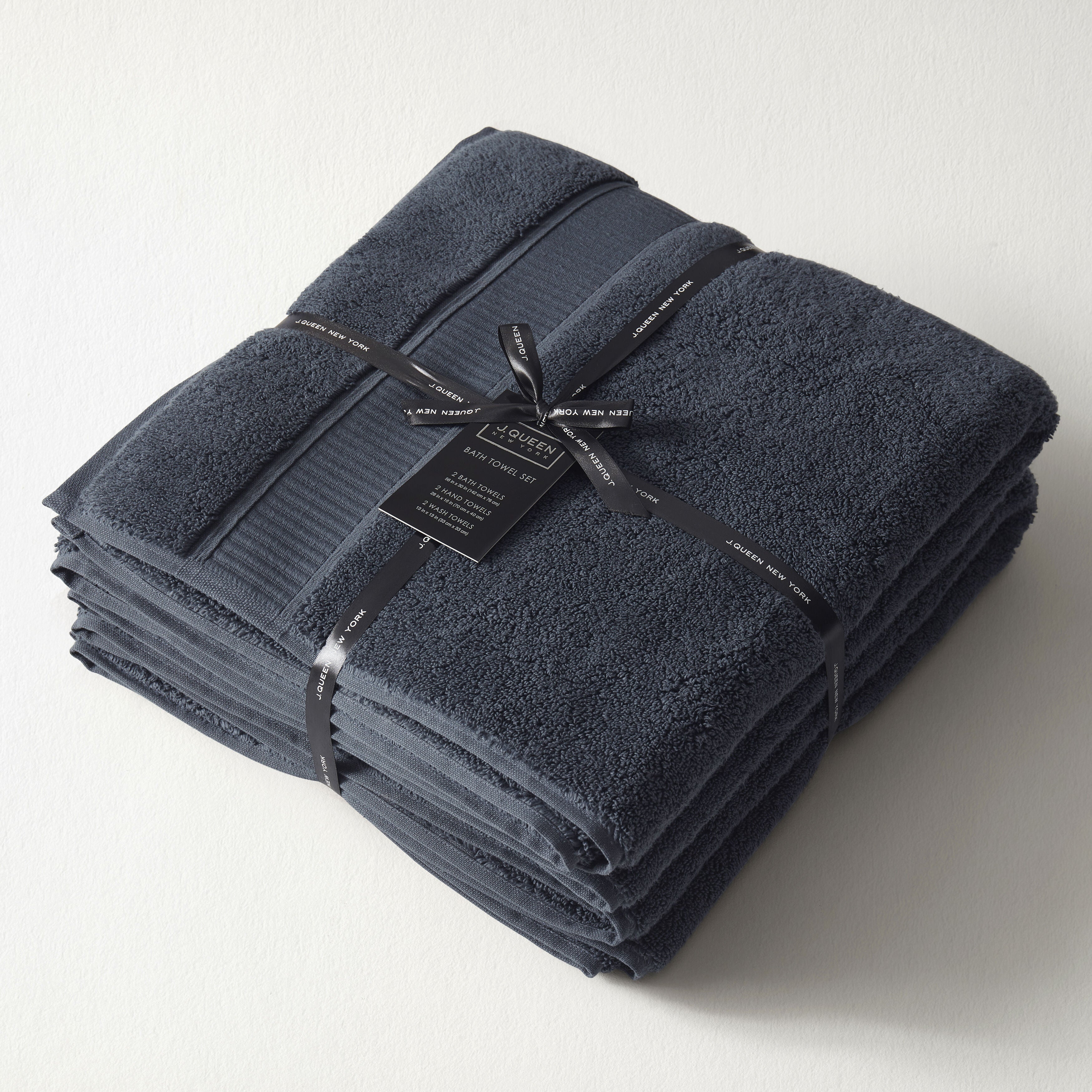 BELMORE 6PC. TOWEL SET, DENIM, alternate image number 1