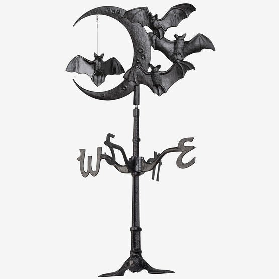 Halloween Bat Rooftop Weathervane, BLACK, hi-res image number null