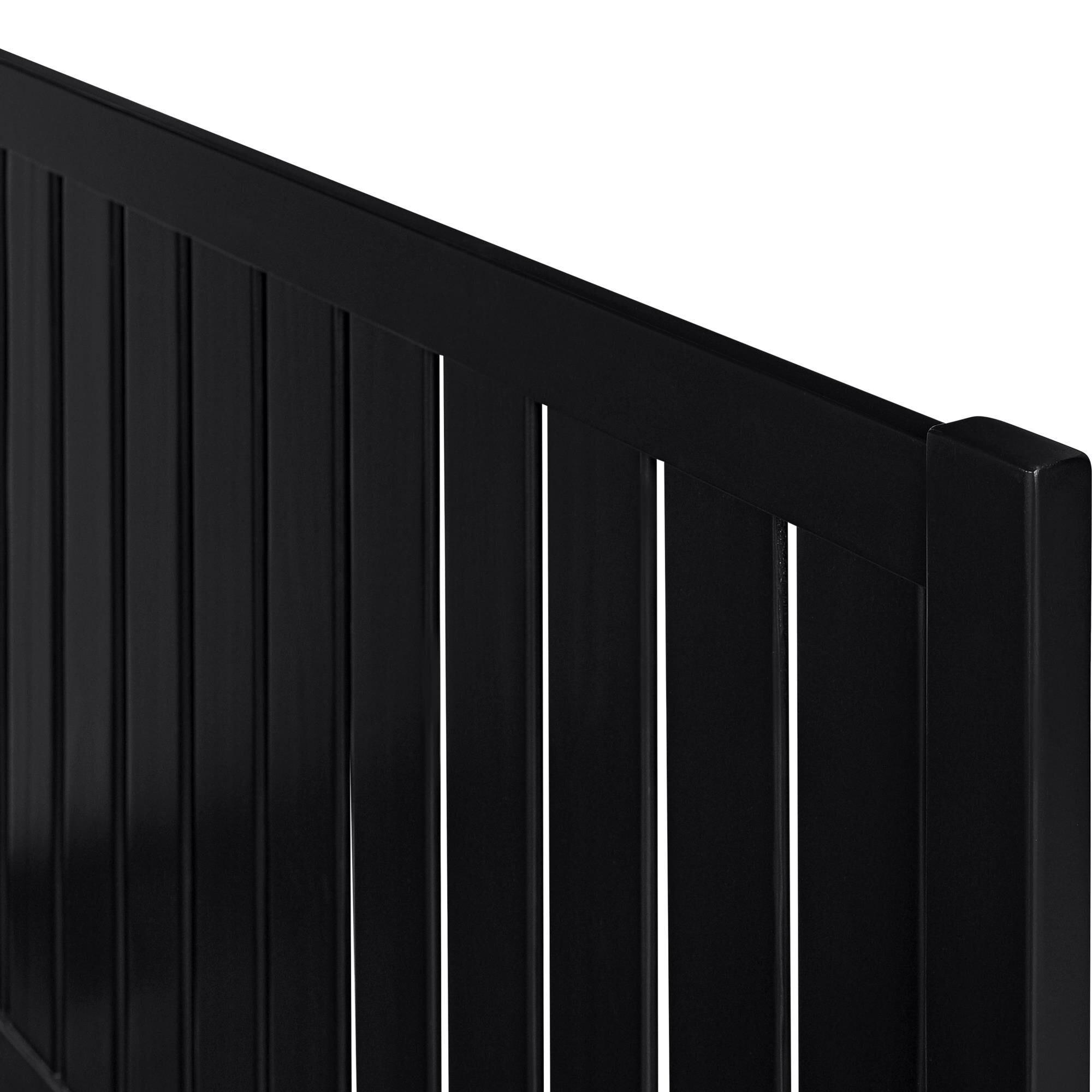 Graham Wooden Platform Bed in Walnut, King with 2 Nightstands, BLACK, alternate image number 4