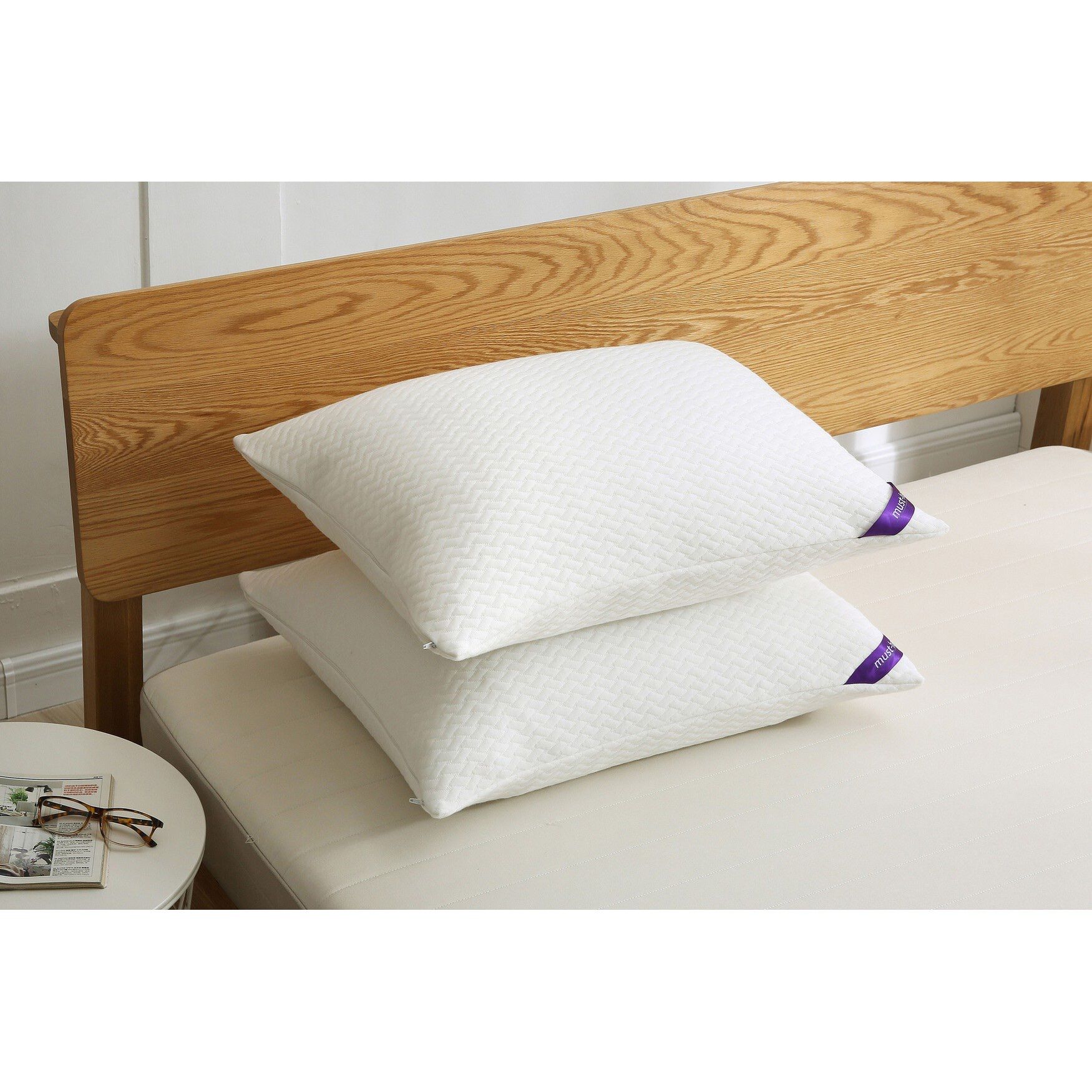 2 Pack Soft Knit Silver Duck Nano Feather Pillows, , alternate image number 3