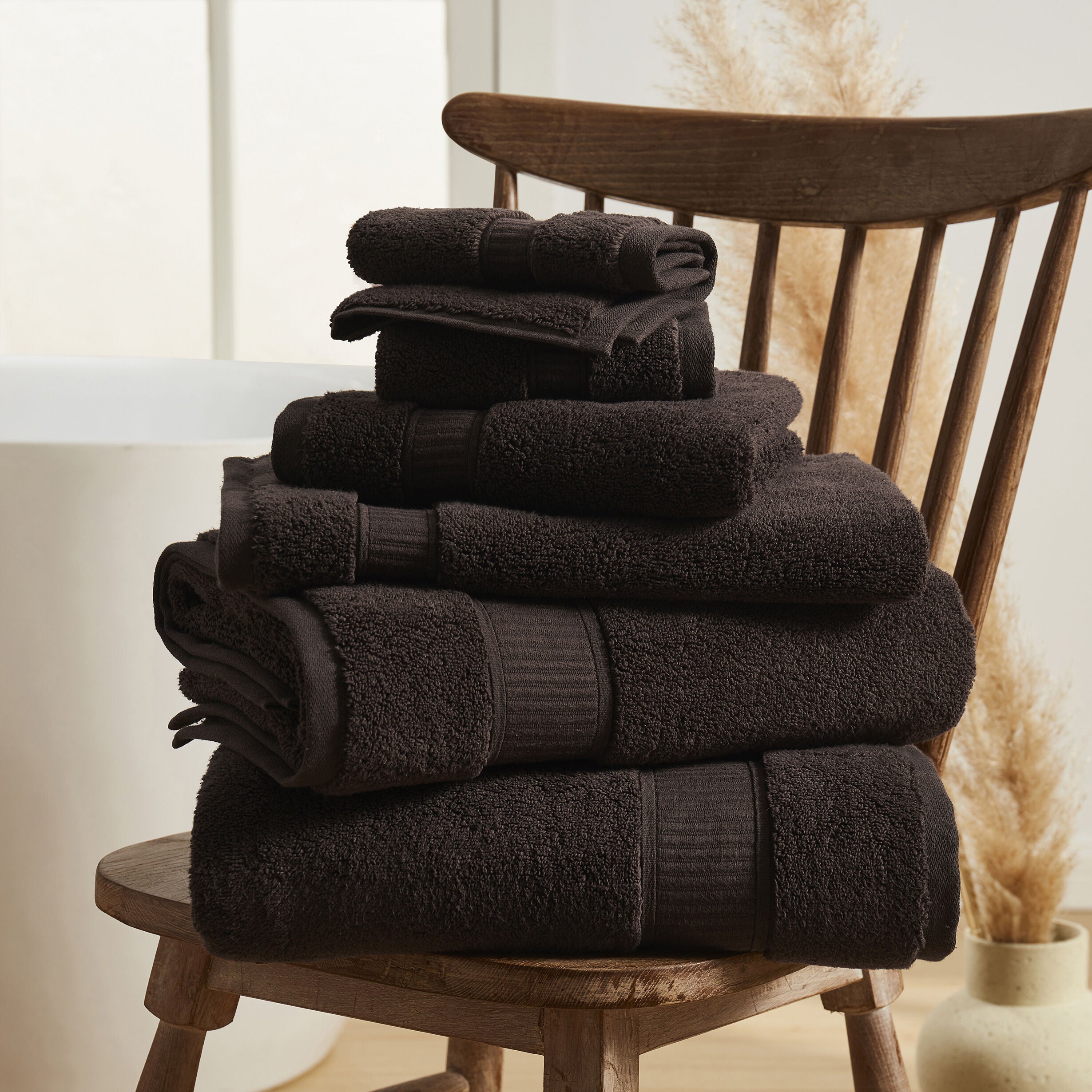 BELMORE 6PC. TOWEL SET, MOCHA, alternate image number 2