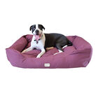 Bolstered Pet Dog Bed, Burgundy, Large, BURGUNDY, hi-res image number null