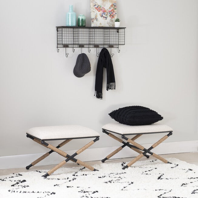 Ashburn Campaign Accent Stool, , alternate image number null