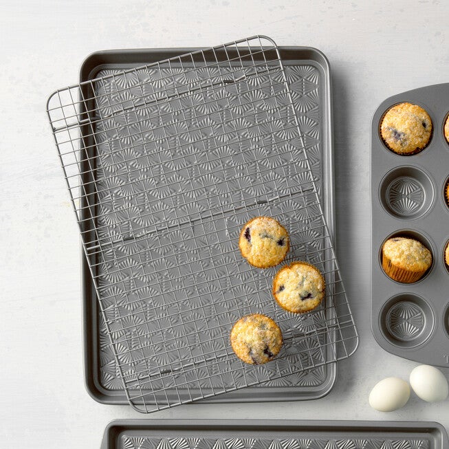 Baking Sheet 18 X 13 17 X 12 No Stick Rack, ASH GREY, hi-res image number null