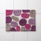 Pebbles Bath Mat, GRAPE RASPBERRY SILVER, hi-res image number null