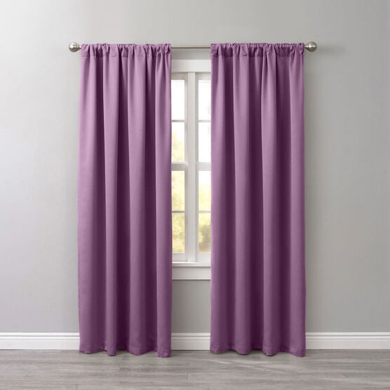 BH Studio Room-Darkening Rod-Pocket Panel, LAVENDER, hi-res image number null