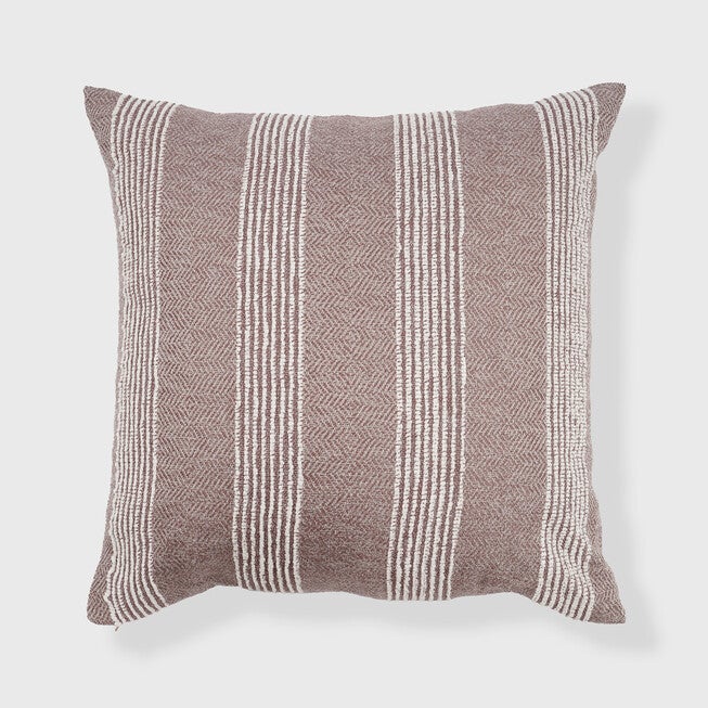 Euro Stripe Textured Throw Pillow, DUSTY PINK, hi-res image number 0