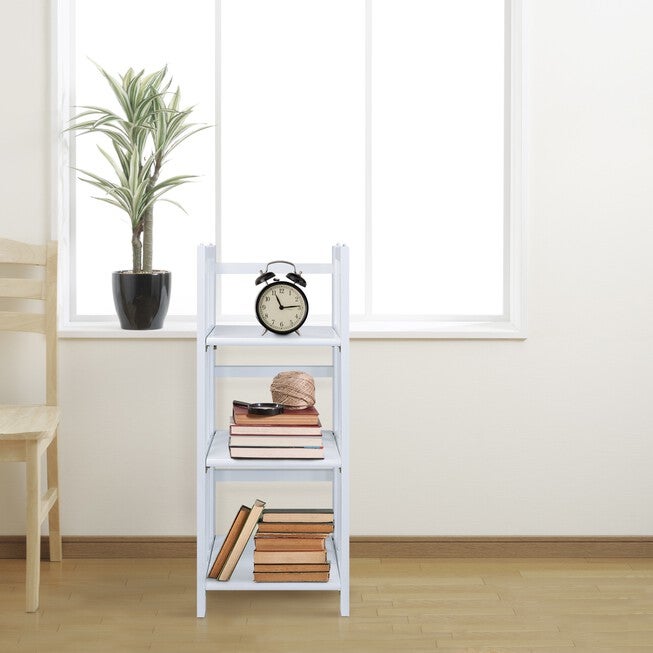 3-Shelf Folding Bookcase 14 inches Wide-White, , alternate image number 7