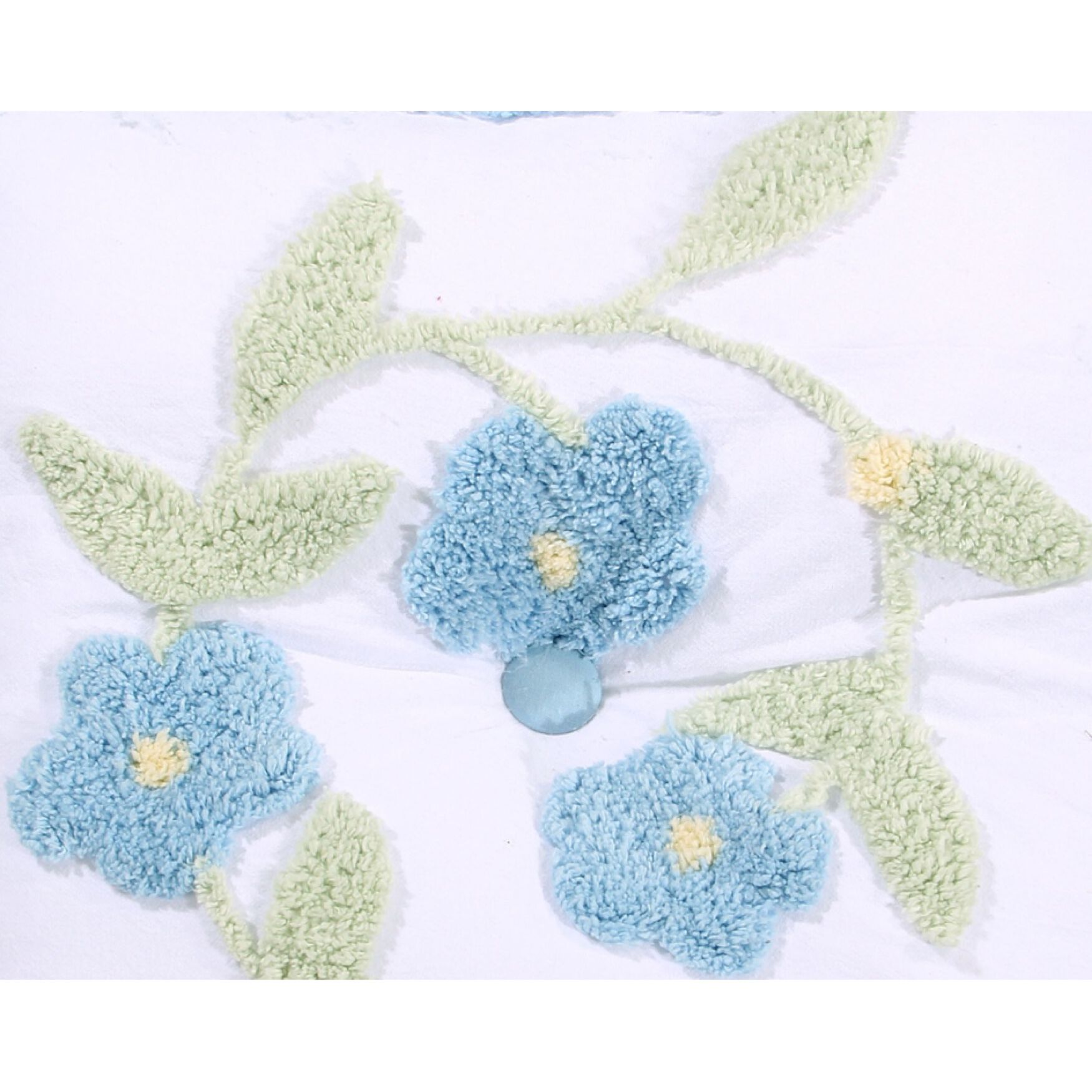 Bloomfield Collection in Floral Design 100% Cotton Tufted Chenille Square Pillow , , alternate image number 3