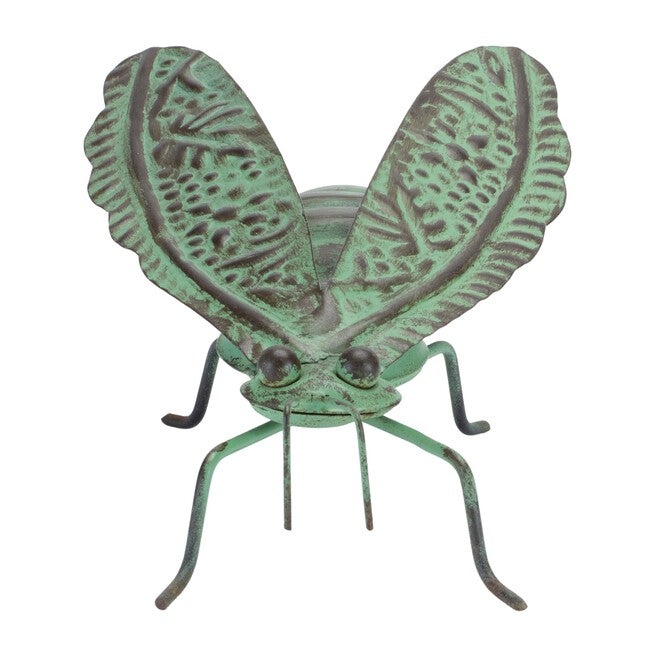Iron Metal Bumble Bee Garden Accent (Set of 2), GREEN/BLACK, hi-res image number null