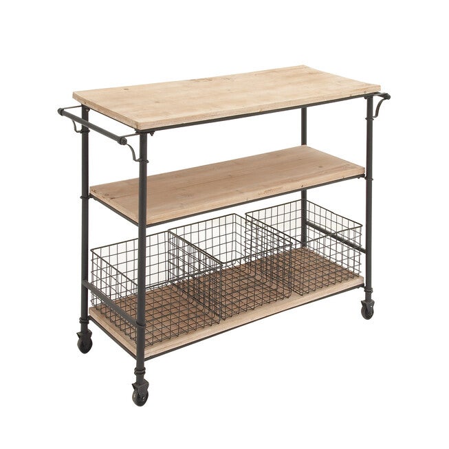 Brown Industrial Metal Storage Cart, 32 x 48, , alternate image number null