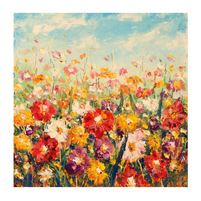 Floral Palette All-Weather Outdoor Canvas Art, MULTI, hi-res image number 0