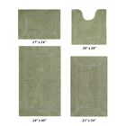 Lux Collections Bath Mat Rug 4 Piece Set (17" X 24" | 20" X 20" | 21" X 34" | 24" X 40"), SAGE, hi-res image number null