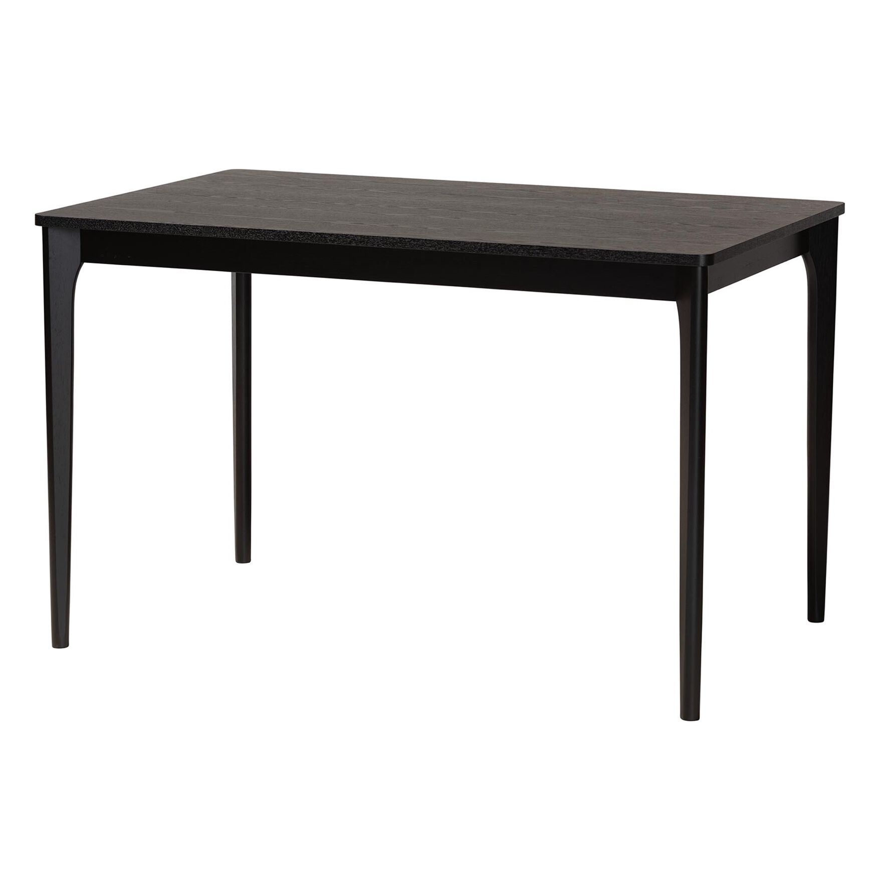 Sherwin Mid-Century Modern Black Finished Wood Dining Table, BLACK, hi-res image number null