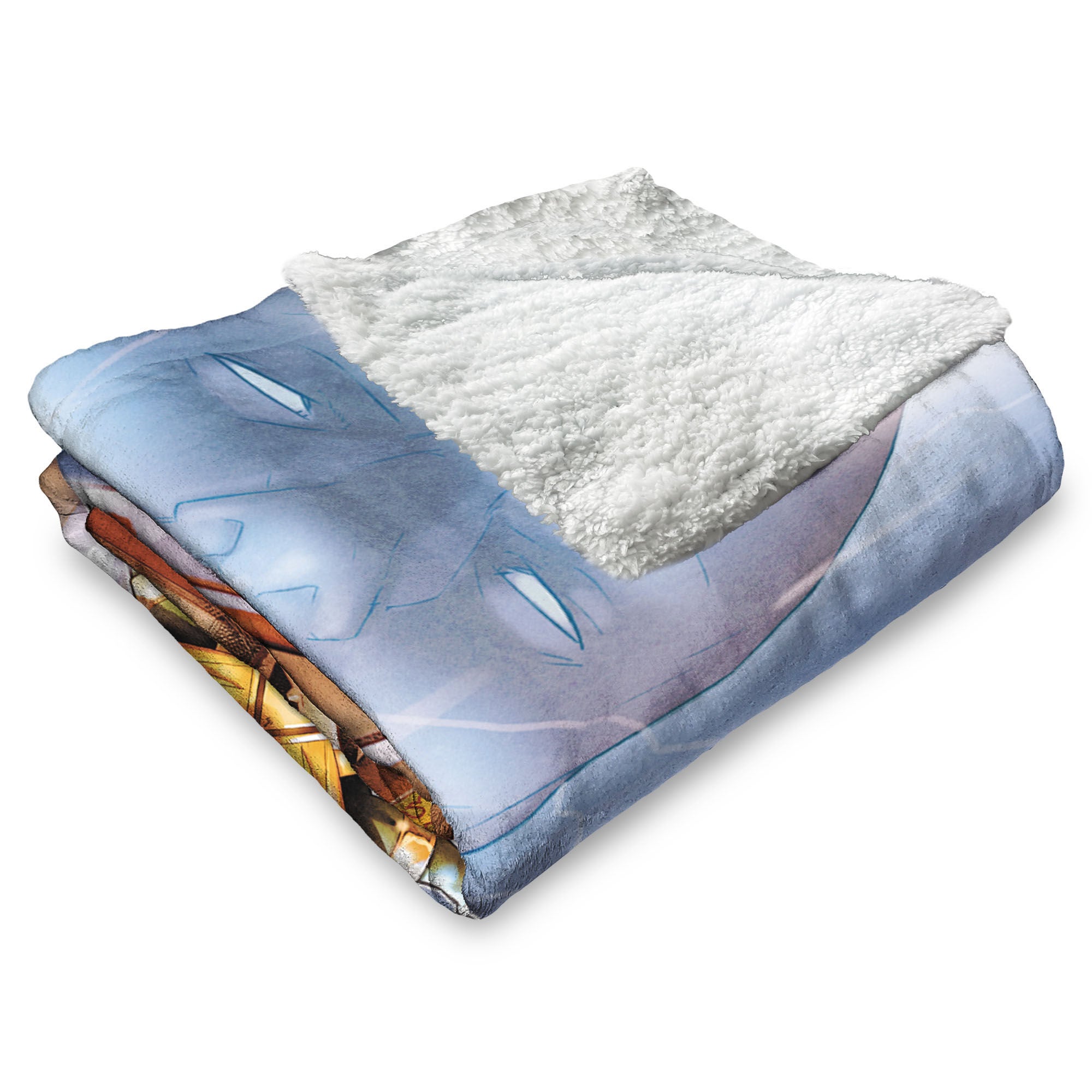 Hasbro Power Rangers Vintage Rangers Silk Touch Sherpa Throw Blanket 50X60 Inches, RED, alternate image number 3