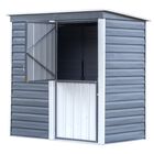 Shed-in-a-Box Steel Storage Shed 6 x 4 ft. Galvanized Charcoal/Cream, , alternate image number null