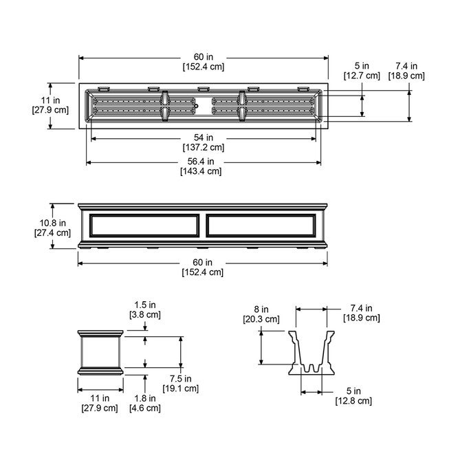 Fairfield 5FT Window Box, , on-hover image number null