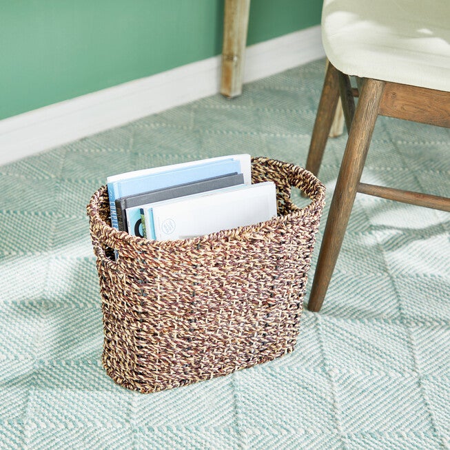 Brown Metal Natural Magazine Rack Holder Magazine Holder, , alternate image number null