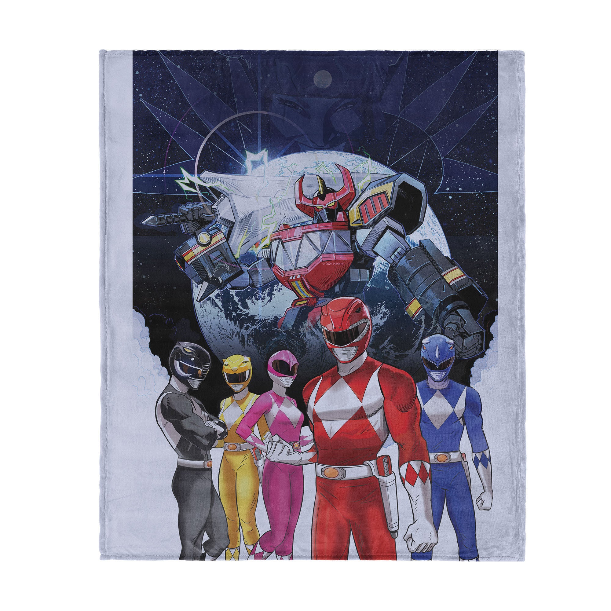 Hasbro Power Rangers Mighty Morphin Silk Touch Throw Blanket 50X60 Inches, POWER RANGER, hi-res image number 0