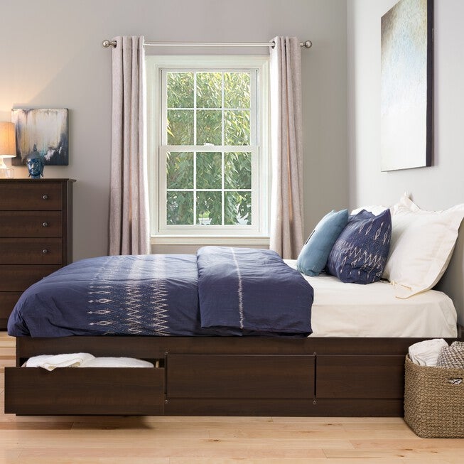 King Mate’s Platform Storage Bed with 6 Drawers, EXPRESSO, hi-res image number 0