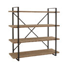 Brown Wood Industrial Shelving Unit, 67 " x 47 " x 14 ", , on-hover image number null