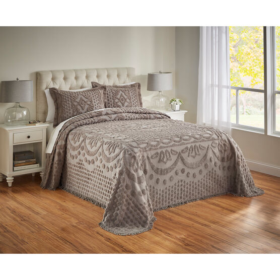 Georgia Chenille Bedspread, GRAY, hi-res image number null