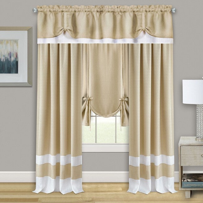 Darcy Window Curtain Tie Up Shade - 58x63, , alternate image number null