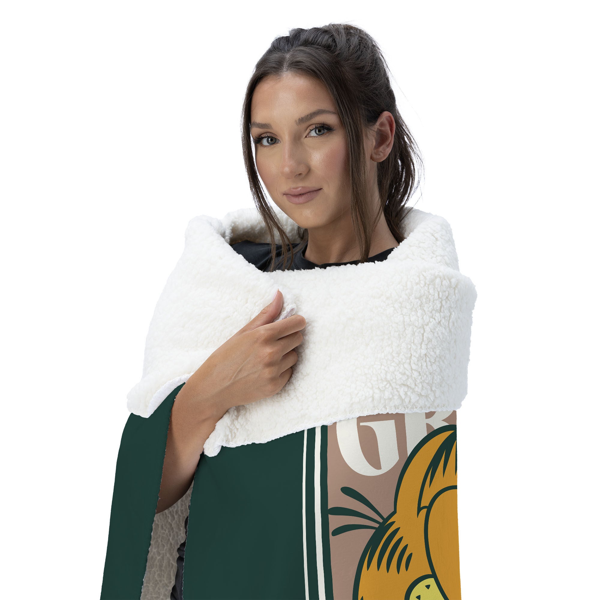 Hasbro Silk Touch Sherpa Throw Blanket 50X60 Inches, GREEN, alternate image number 2