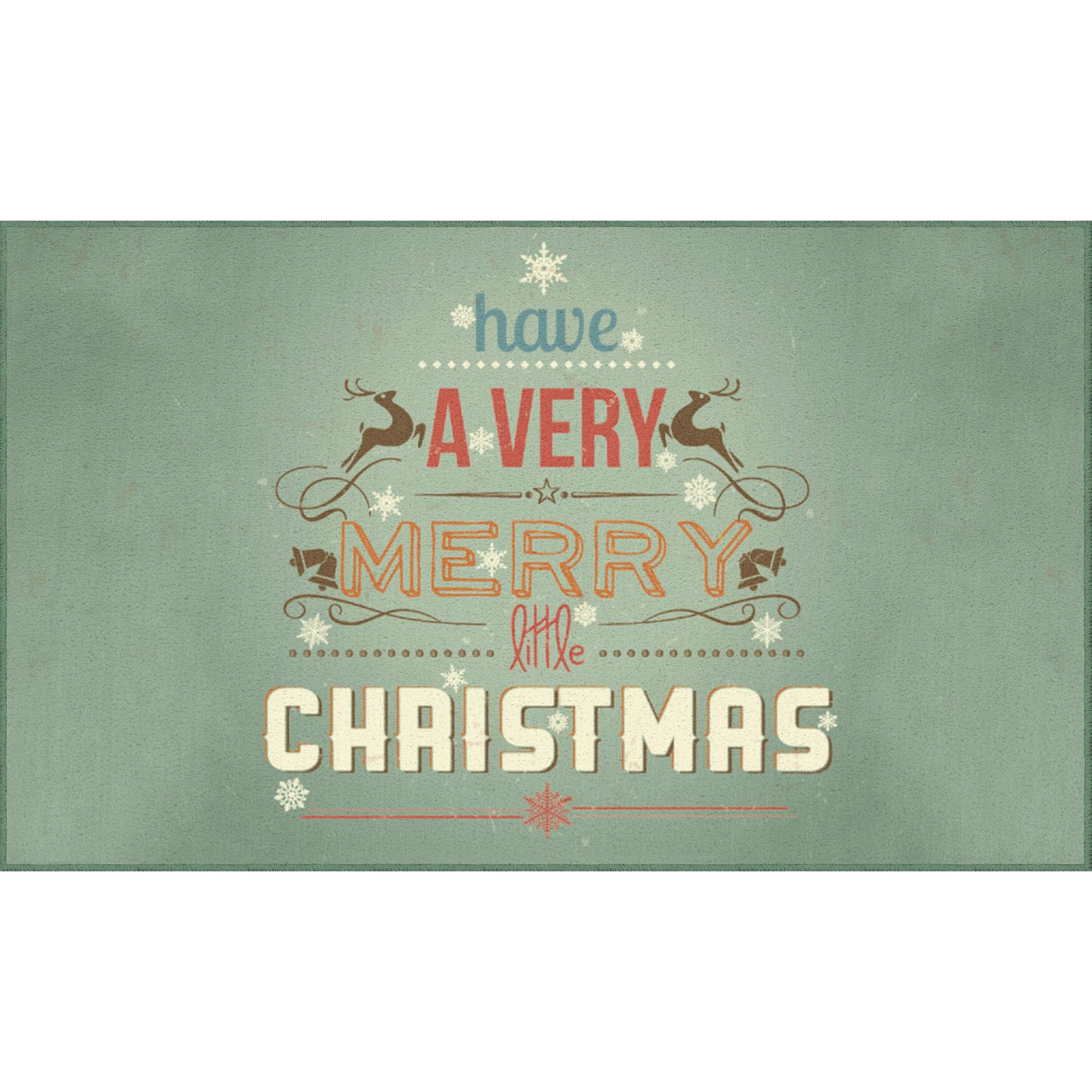 Merry Little Christmas Multi Kitchen Rug, MULTI, hi-res image number 0