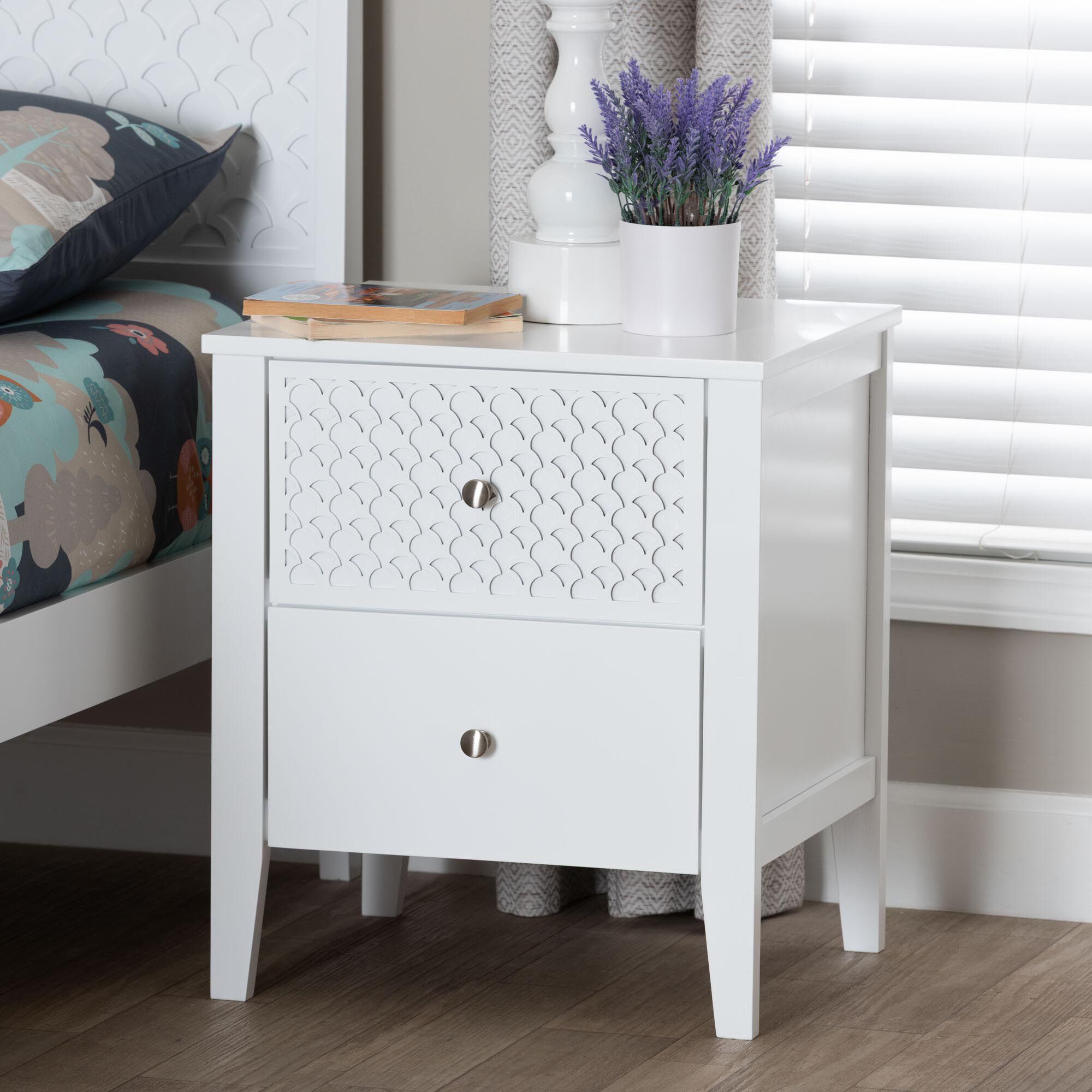 Lara Nightstand, WHITE, hi-res image number 0