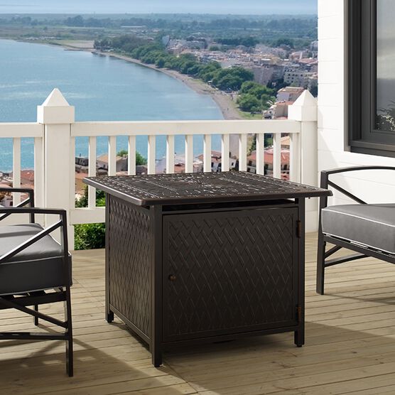 Cartney 32" Square Aluminum LPG/NG Fire Pit, , alternate image number null