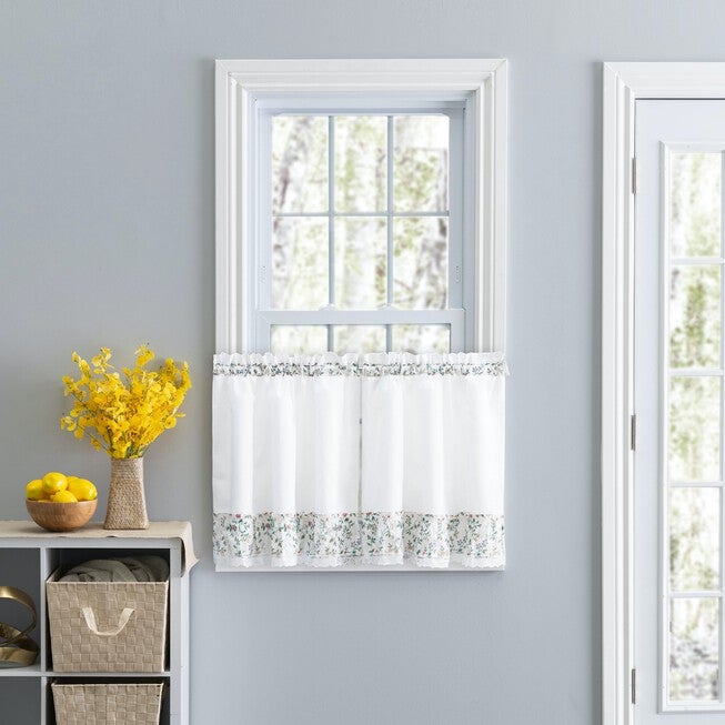 Country Floral Ruffled Tier Curtain, MULTI, hi-res image number null