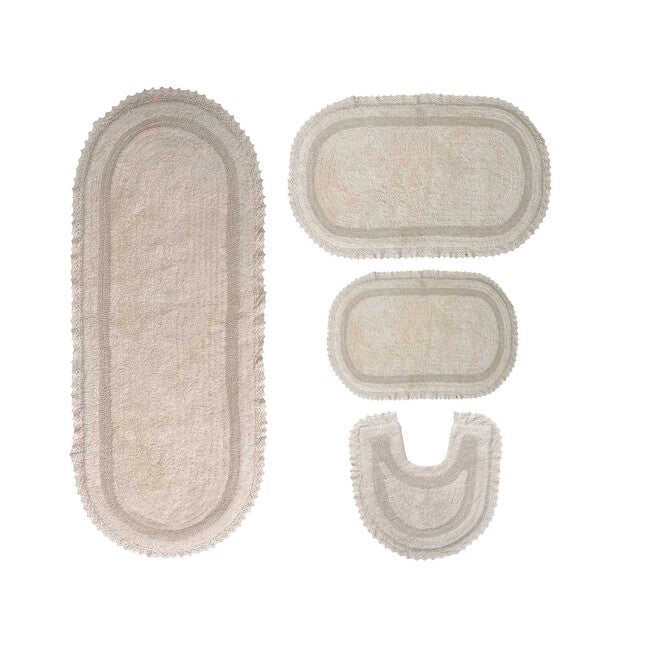 Auburn 4 Piece Reversible Bath Rug Collection, IVORY, hi-res image number 0