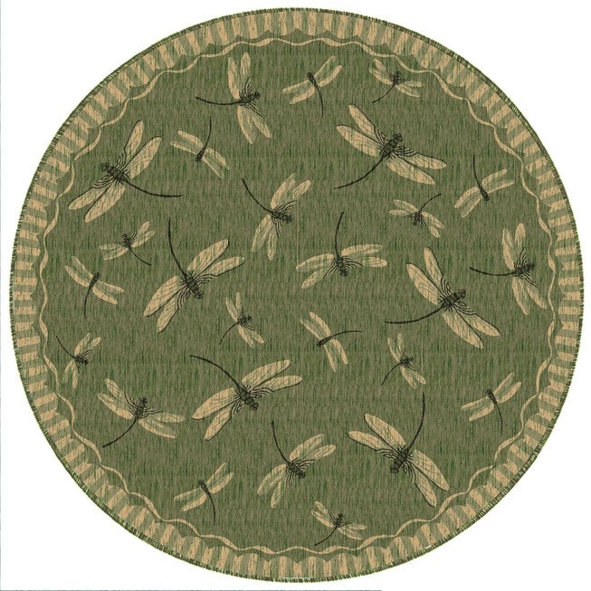 Liora Manne Carmel Dragonfly Indoor/Outdoor Rug 23 inchesX7 feet 6 inches, , alternate image number 3