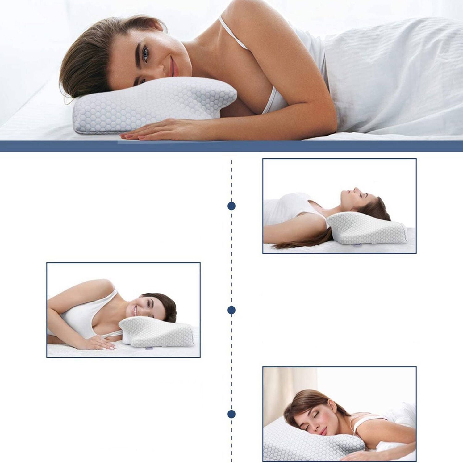 Sepoveda Contour Memory Foam Pillow, WHITE, alternate image number 2