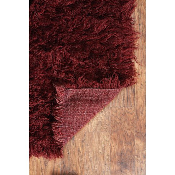 Flokati Burgundy Rug, , alternate image number null
