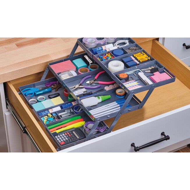 Smart Drawer 3-Tier Organizer, BLACK, hi-res image number null