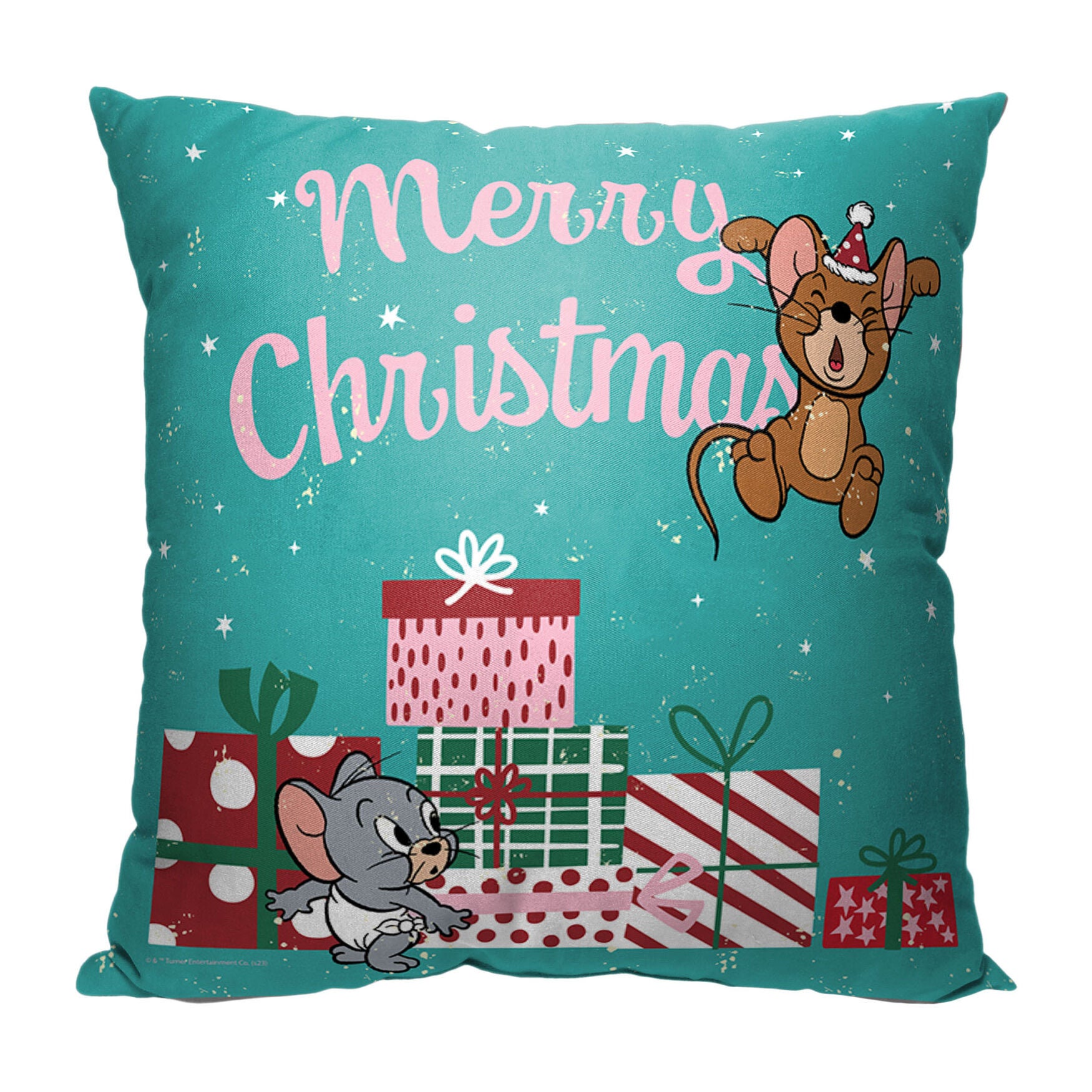Wb Tom And Jerry Christmas Time 18X18 Printed Throw Pillow, , on-hover image number 1