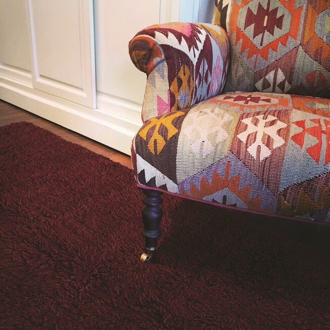 Flokati Burgundy Rug, , alternate image number null