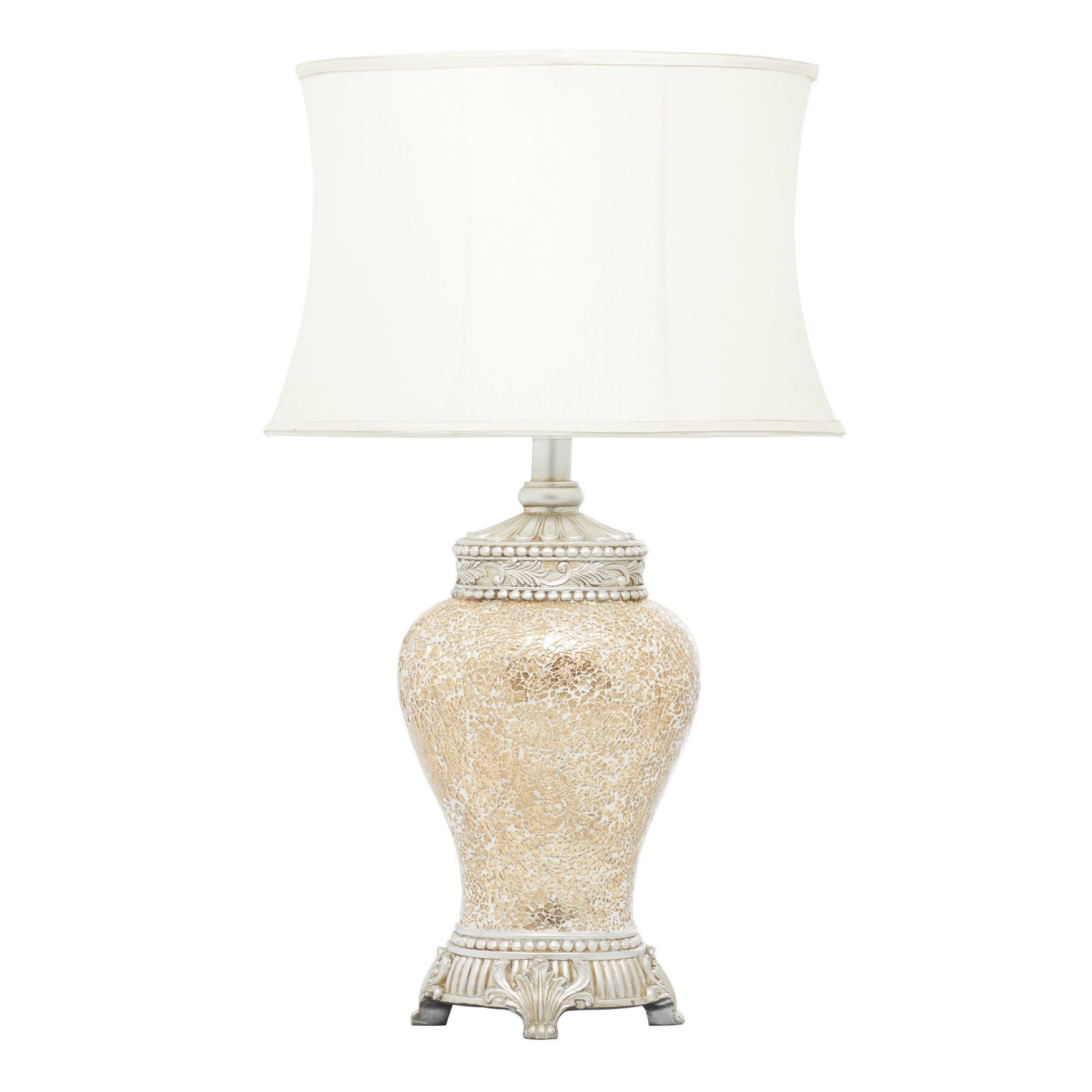 Bronze Glass Tuscan Table Lamp, BEIGE, hi-res image number 0