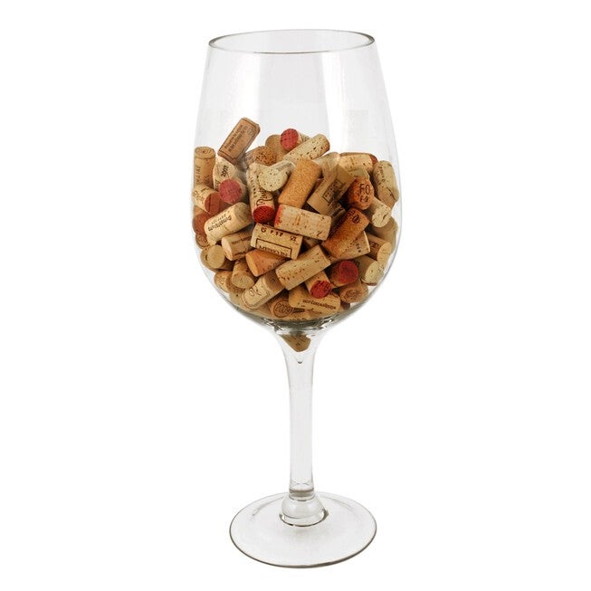 Big Bordeaux Glass: Cork Holder, CLEAR, hi-res image number null